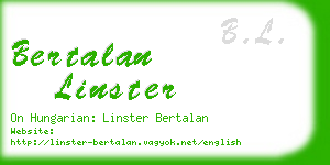bertalan linster business card